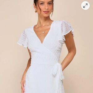 Lulu's White Textured Mini Dress